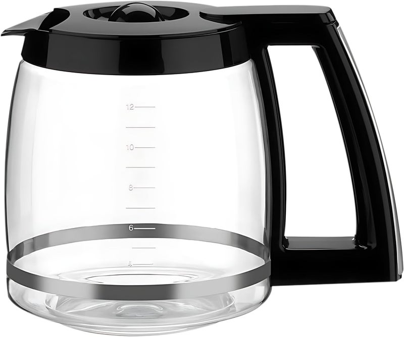 BRENSTEN 12-Cup Glass Carafe Replacement for Cuisinart Coffee Maker Models DCC-1200, DCC-1100BK, DCC-2650, CHW-12, CHW-12P1, DGB-550BK, DGB-550BK1, DGB-625BC, DGB-700BC, and SS-12 | Part# DCC-1200PRC - Image 1